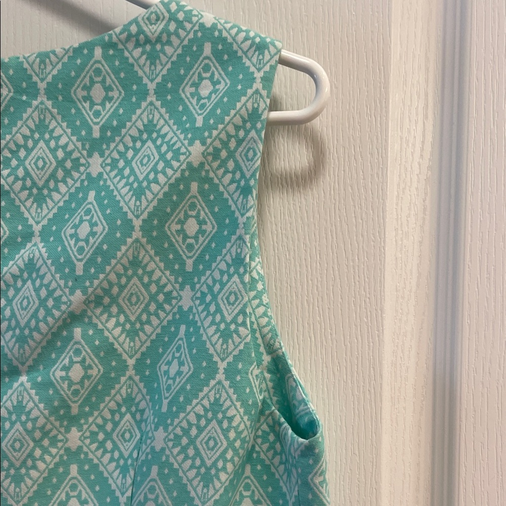 Southern Tide Turquoise Geometric Dress - Picture 4 of 7
